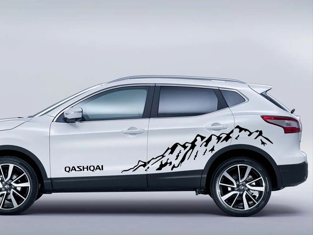 Autotür Seiten aufkleber für Nissan Qashqai J10 J11 J12 Rolling Hills Styling Vinyl Film Aufkleber Auto Geländewagen Außen dekor Zubehör – Detail 1