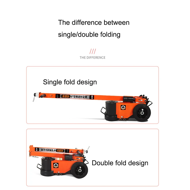 30T Pneumatic Jack New V Big Car Hydraulic Thousand Gold Top Double Section Auto Repair Lift Tool 4