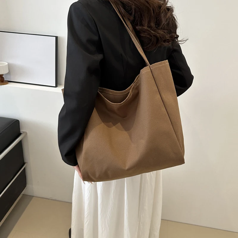 New Women Handbags Casual Reusable Canvas Shoulder Bags Multifunctional Large Capacity Shopping Bag For Women Bolsas Feminina