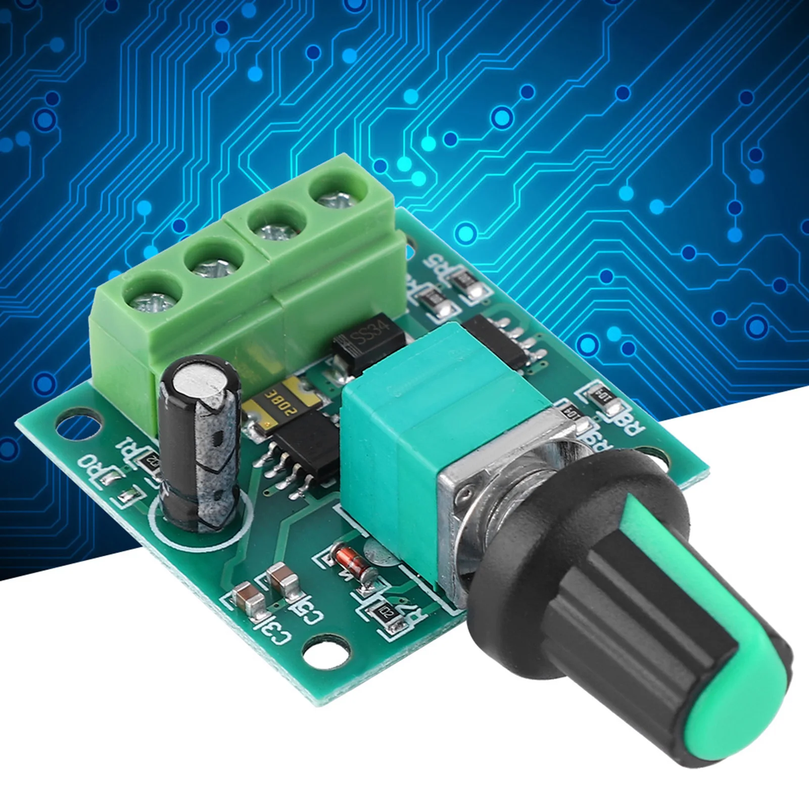 DC Motor SpeController DC 1.8-12V 2A Low Voltage Electric Motor Speed Controller PWM Speed Regulator Tool Equipm