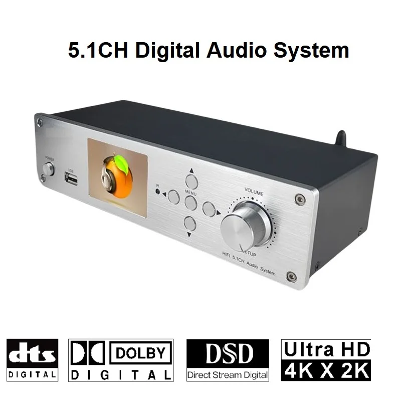 Dts Dolby Digital 5.1 Decoder Convertitore Audio Digitale-Analogico Switch Hdmi2.0 Spdif Coassiale Bluetooth5.0 Arc Pc-Usb Ingresso Unità
