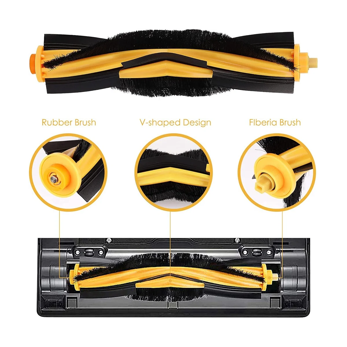 For DEEBOOT OZMO T8+ / T8 / T8 Max DEBOT N8+ N8 Plus N8 Pro Spare Parts Main Side Brush