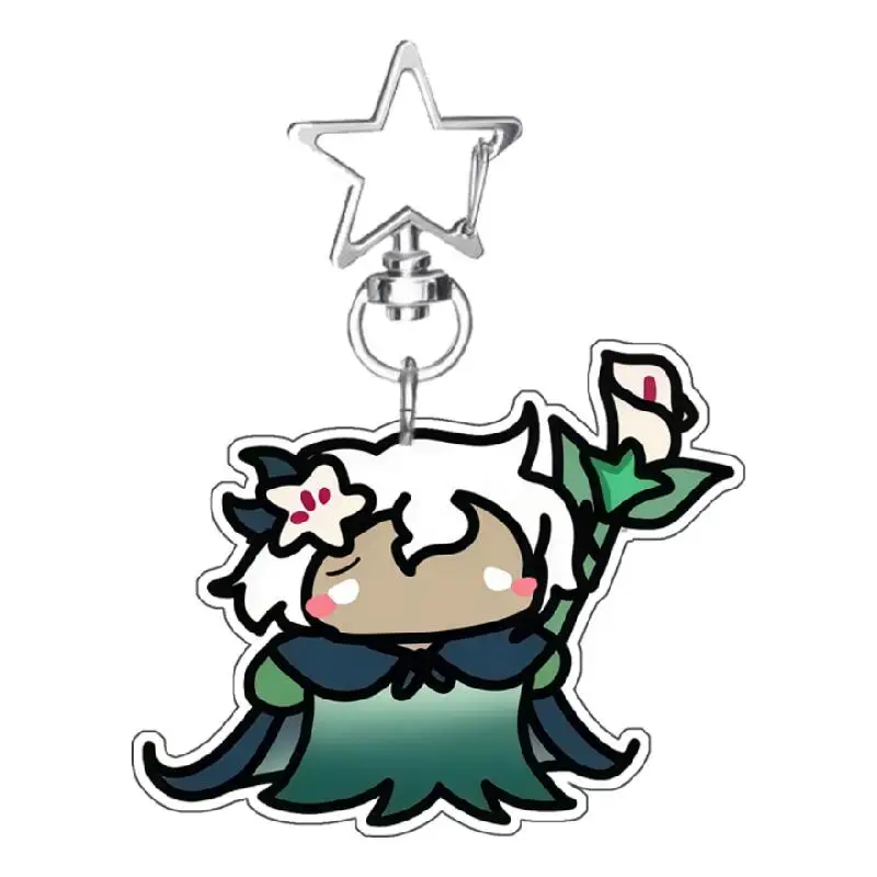 Cookie Run Kingdom Acrylic Keychain - Dark Cacao, Pure Vanilla, White Lily Cookie Characters - Anime-Inspired Peripherals Gift