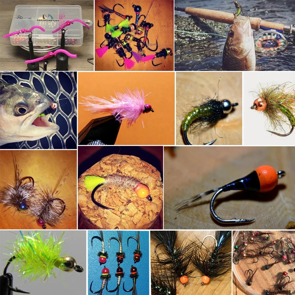 ungsten Alloy Beads Nice-Designed Fishing Slotted Bead 2.0mm/2.5mm/2.8mm/3.3mm/3.5mm High Quality Fly Tying Material