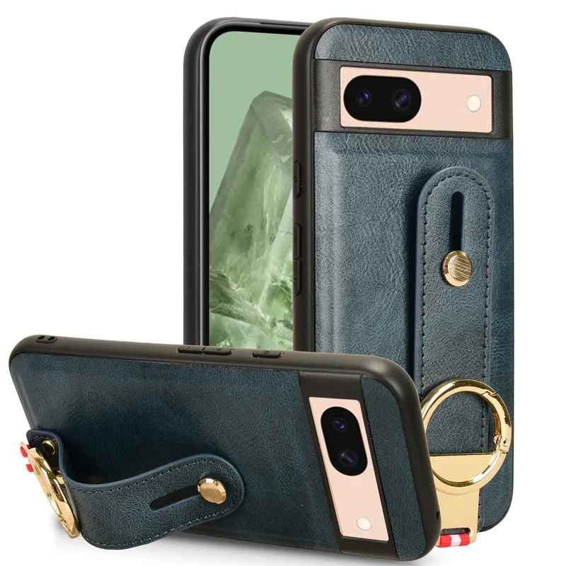 Luxury Leather Wristband Stand Case with Ring Opener