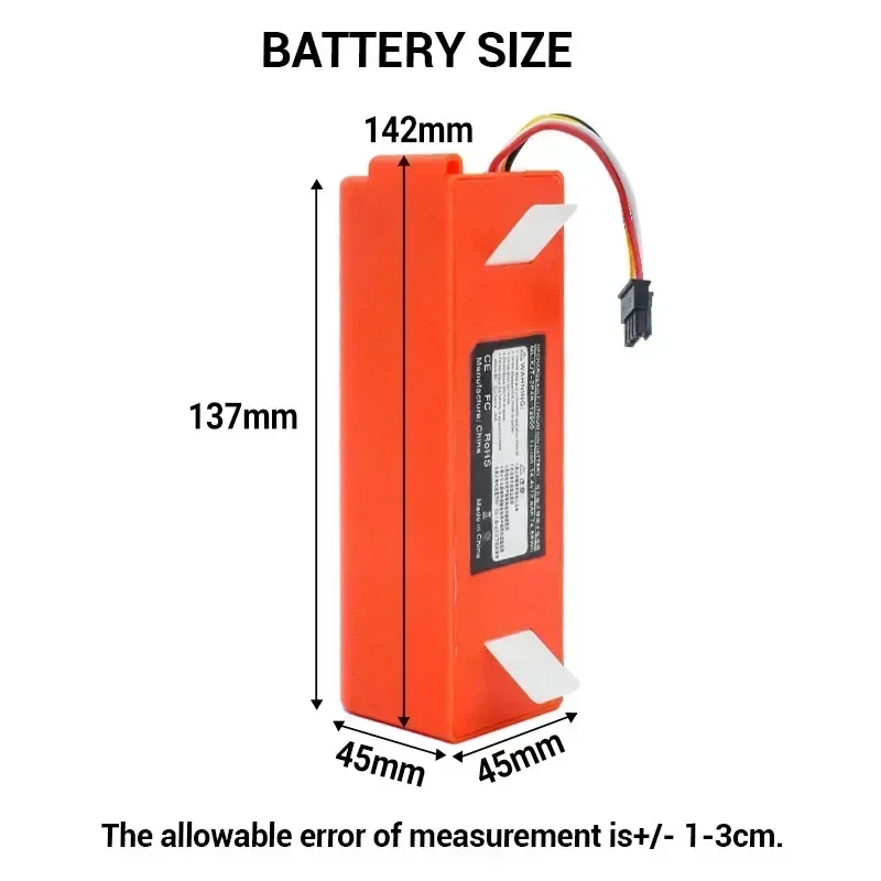 14.4V Li-ion battery replacement for Xiaomi Robot Roborock S50 S51 S55