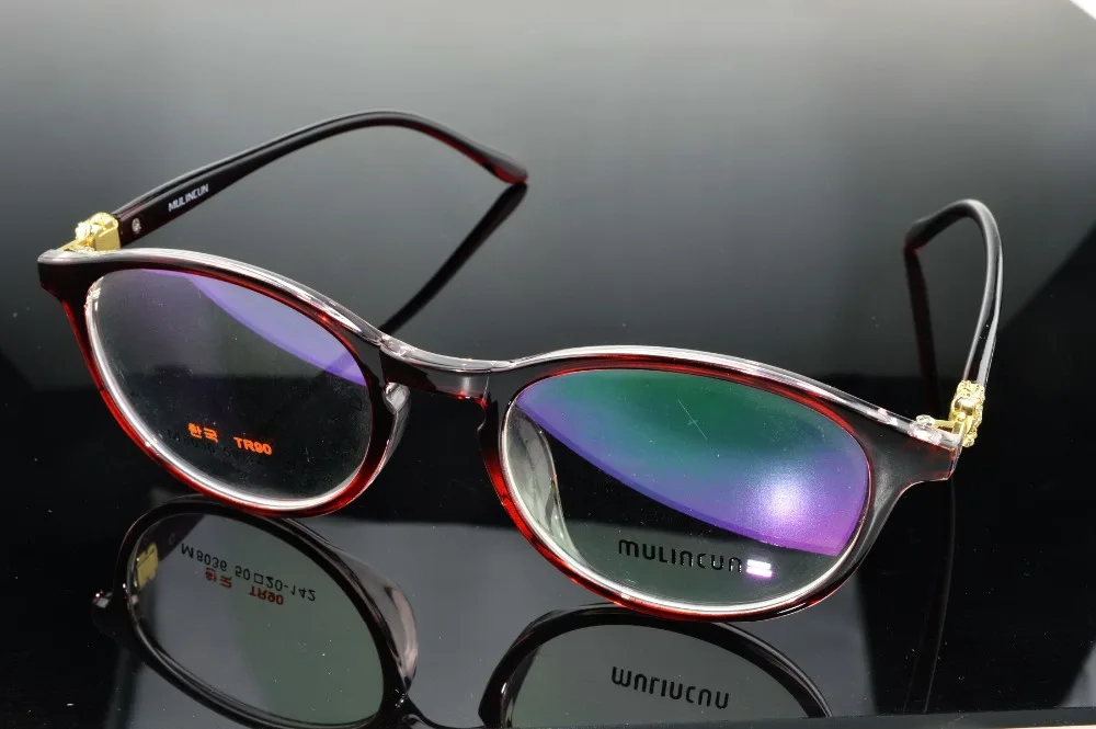 

Retro Red Diamond High-quality Handmade Acetate glasses frame Custom Made Prescription short sight glasses Photochromic -1 to -8