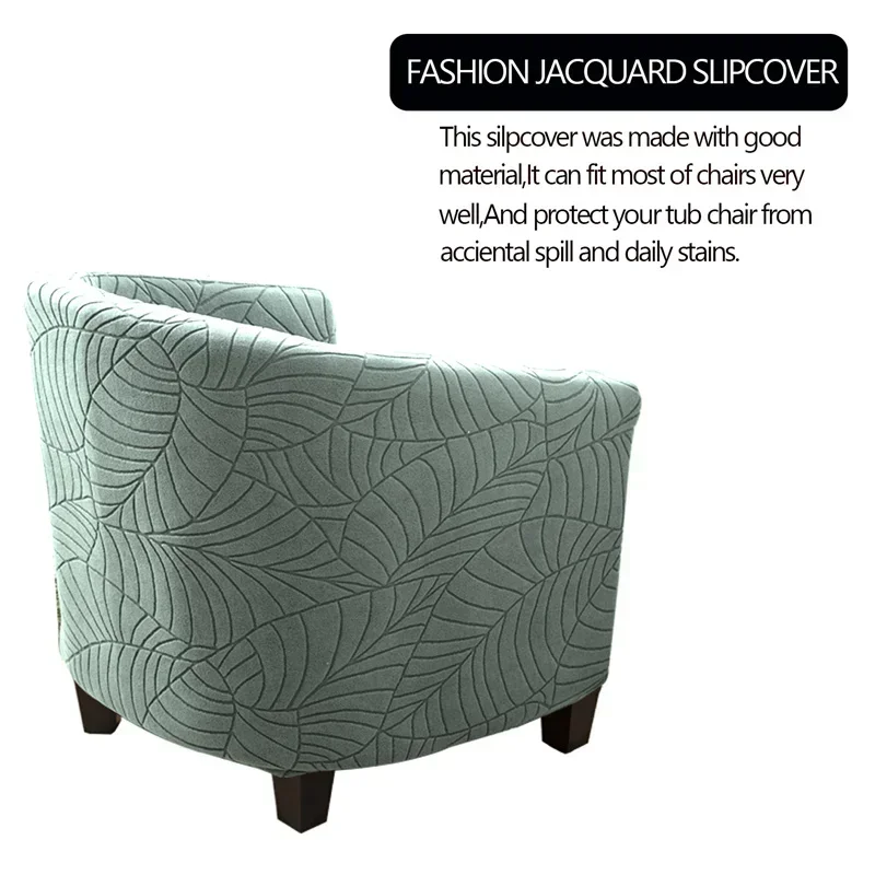 Leaves Jacquard Tub Chair Cover Image 23