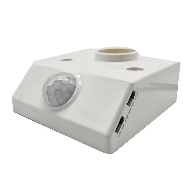 

110V-220V Human Body Infrared Sensor Lamp Holder Corridor Intelligent Surface Mounted Light Control Aisle E27 Screw Lamp Holder