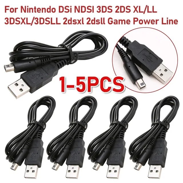 USB Charger Cable Charging Data SYNC Cord Wire For Nintendo DSi NDSI 3DS 2DS XL/LL New 3DSXL/3DSLL 2dsxl 2dsll Game Power Line 1