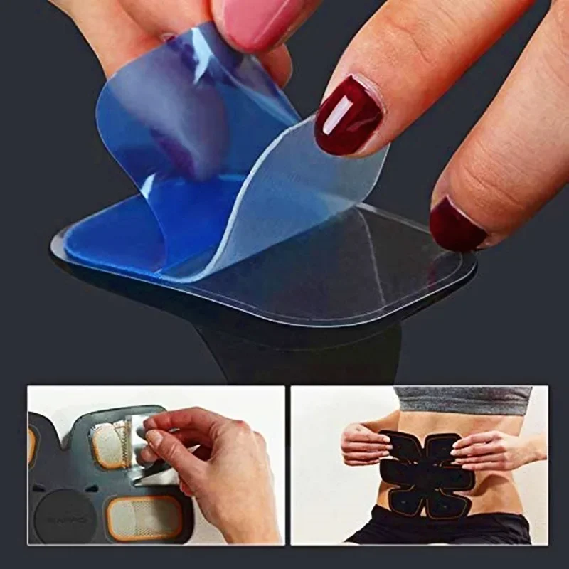 Electrode Pads Muscle Stimulator Massage Gel Pads Muscle Massager Muscle Massager Stick Massage Tool 10/20PCS Gel Pad EMS Abdominal Gel Patch Fitness Hydrogel Abdominal Muscle Stimulator Weight Loss Massage Machine Patch Massage