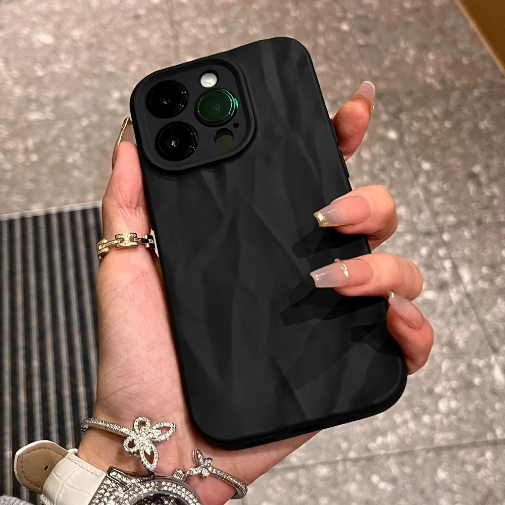 thumbnail image 1 of Funda de silicona suave para iPhone, carcasa de TPU a prueba de golpes, de lujo, mate, antiarrugas, Simple, para iPhone 15, 14, 13, 12, 11 Pro, X, XR, XS Max, 7, 8 Plus, SE, 1 of 5