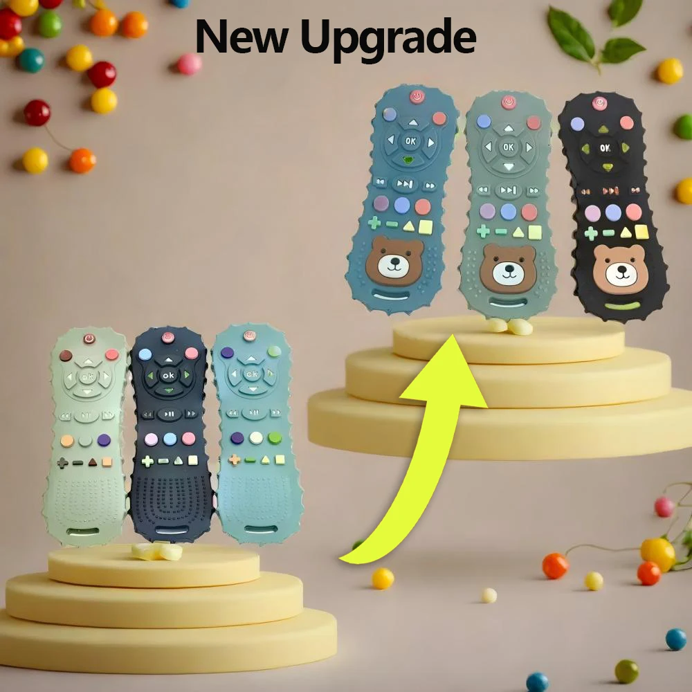 Silicone Teething Toys New silicone simulation remote control teething soothing anti-feeding upgraded sensory