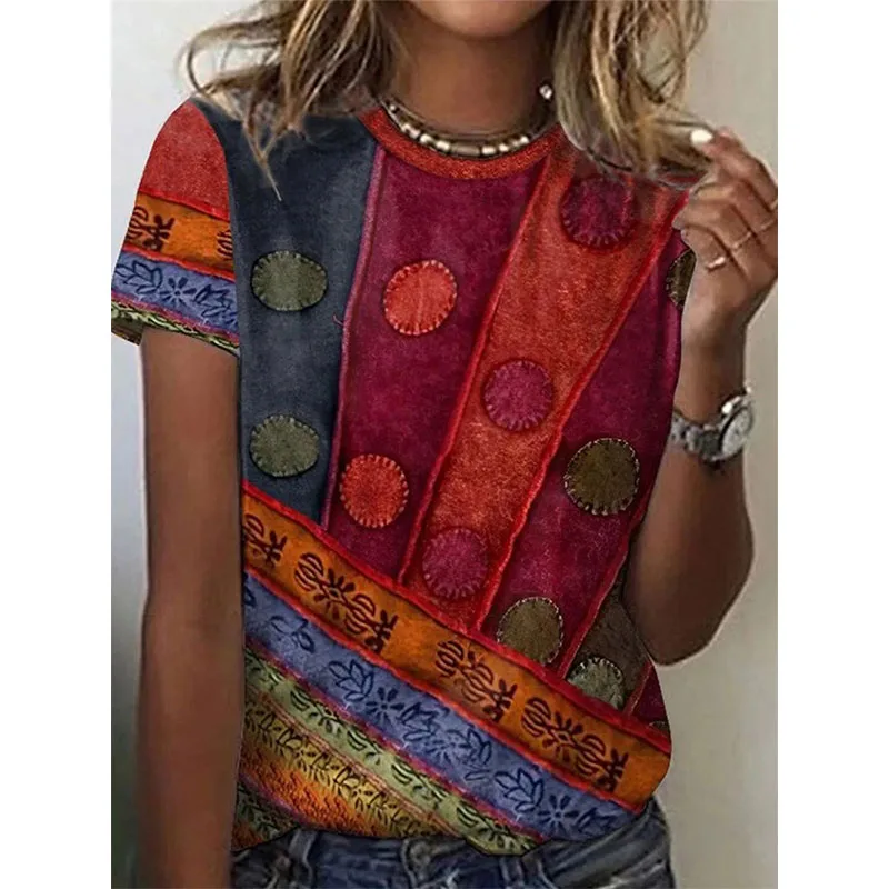 3D Printed T-Shirt Hippie Gal UK Size 10-14 main image 1
