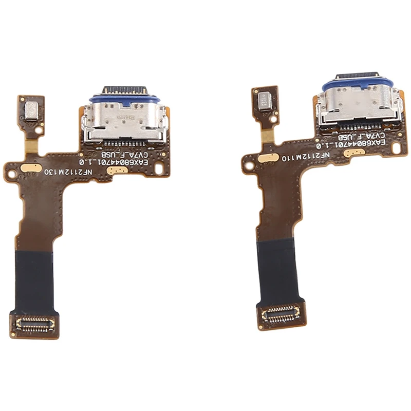 2 Pcs Charging Dock Port Connector Flex Cable For Stylo 4 Q710 Q710MS Q710CS L713DL Replacement