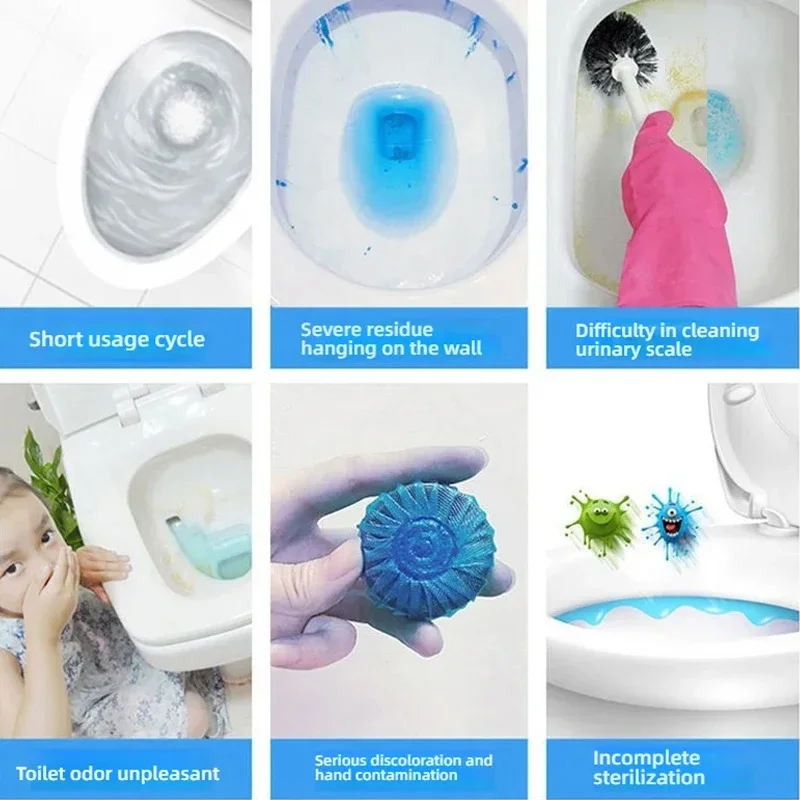 1/2/3/5 Pcs Toilet Cleaner Deep Pipeline Clean Technology & Long-Lasting Stain Prevention | Ideal for Home Bathroom Maintenance