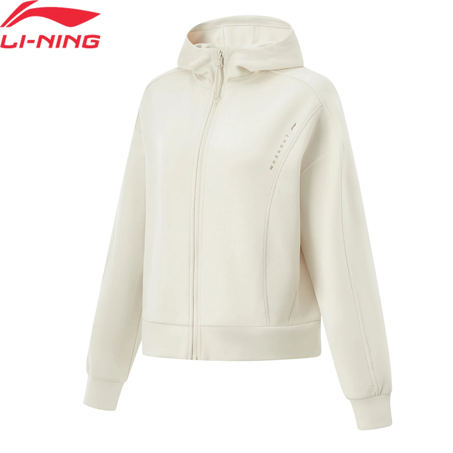 Li-Ning Women Training Fitness Hoodie Loose Fit 50%Polyester 43%Modal 7%Spandex Comfort Sports Hooded Pullovers Coat AWDV066
