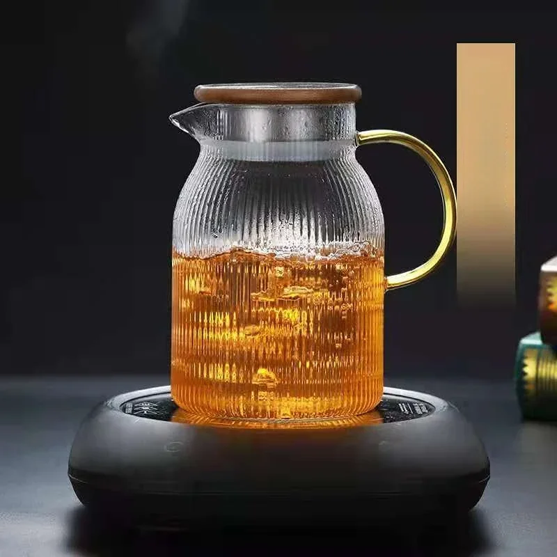 1 Set Of Glass Teapot And Cold Water Pitcher With Big Capacity For Tea  Brewing, Including Anti-explosion And High Temperature Resistant Glass  Water Cups, Suitable For Living Room