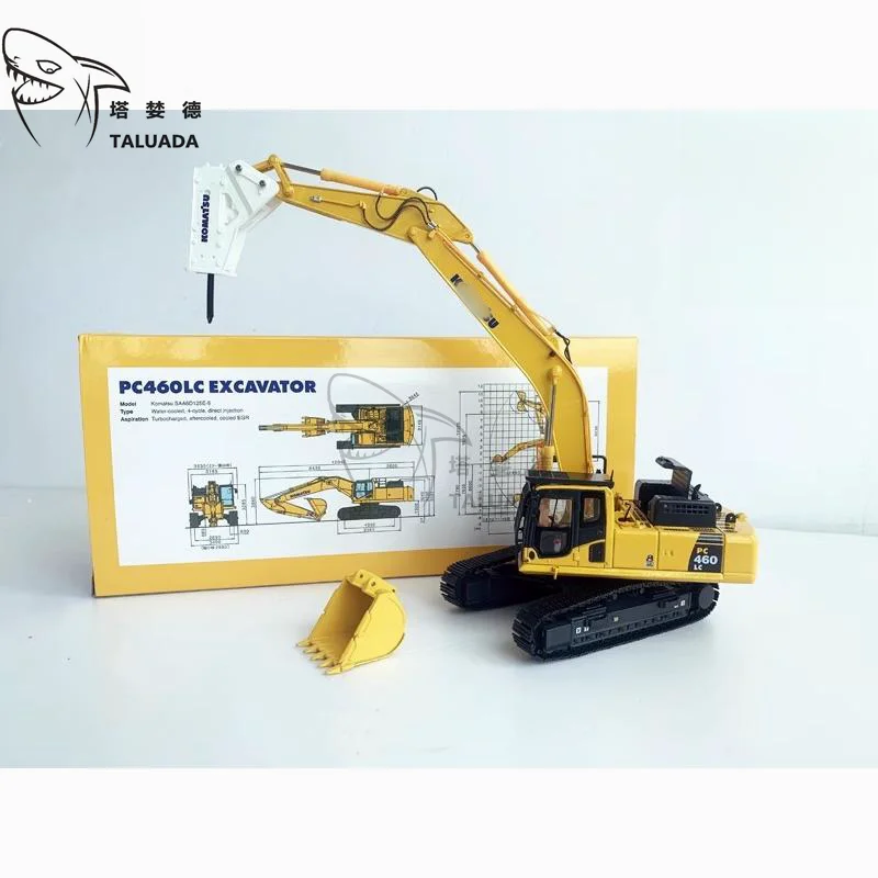 

For Komatsu Break Hammer Excavator Model Alloy 1:50 Scale PC460LC-8 PC450LC-8 PC400LC-8