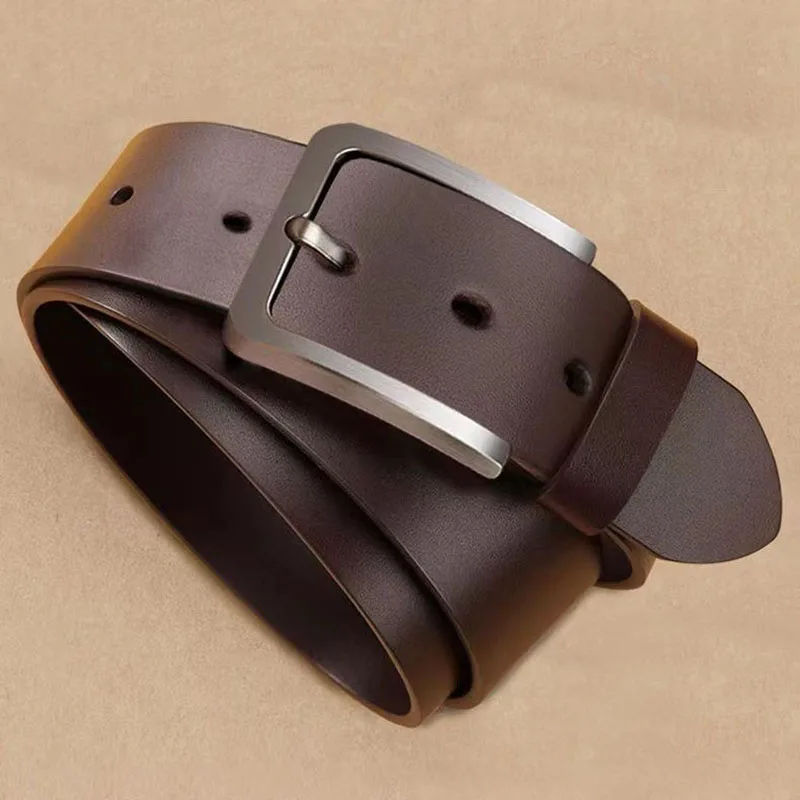 Men's Belt PU Leather Pin Adjustable Alloy Buckle Waist Straps 105 120 125cm
