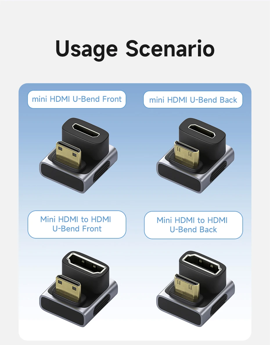 Hagibis HDMI 2.1 90° Right Angle Male to Female Adapter