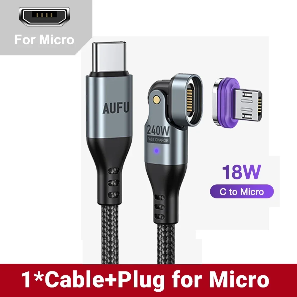 ตัวเลือกสินค้า สายชาร์จแม่เหล็ก USB-C 240W ชาร์จเร็วสำหรับ iPhone และ MacBook
