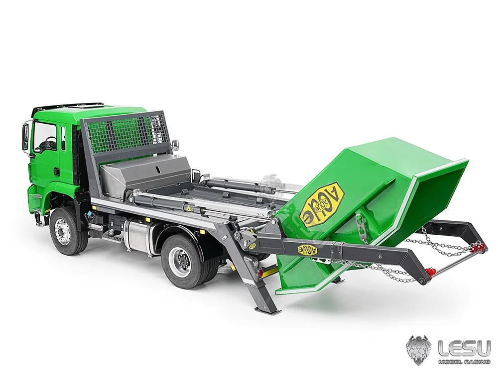 LESU 4X4 1/14 RC Hydraulic Swing Arm Garbage Truck Skip Loader TGS Paintied Car 2