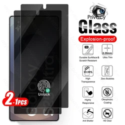 Enhanced Privacy Screen Protector and Case with 9H Tempered Glass - 2-Piece Set for Samsung S25Ultra (Transparent Black)