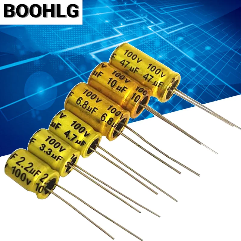 10pcs 100V NP Electrodeless Speaker Audio Capacitor Non Polarity Frequency 1UF 1.5UF 2.2UF 3.3UF