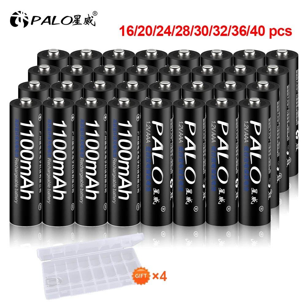 

16/20/24//28/30/32/36/40pcs 1.2V AAA Rechargeable Batteries 1100mAh Ni-MH AAA Rechargeble Battery for camera toys