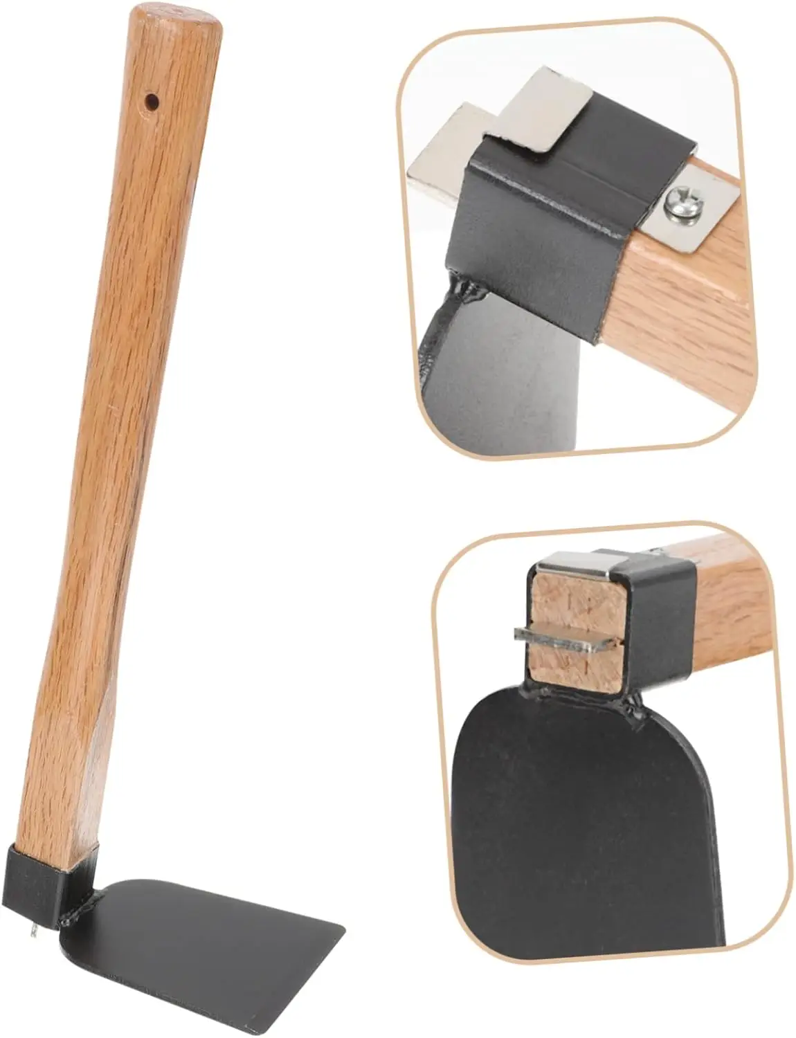 Handle Farming Hoe Garden Iron Convenient Lightweight Hand Head Digging Wooden Gardening Weeding Tool Flower  Agricultural Soil  4