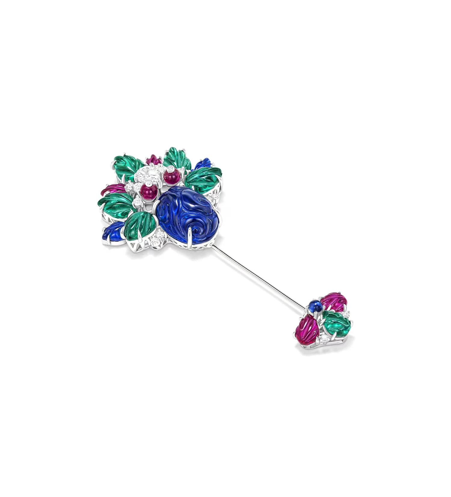 ZOCA Unique Engraved Gemstone Top Brand Luxury 925 Sterling Silver Brooch for Women Woman Rings