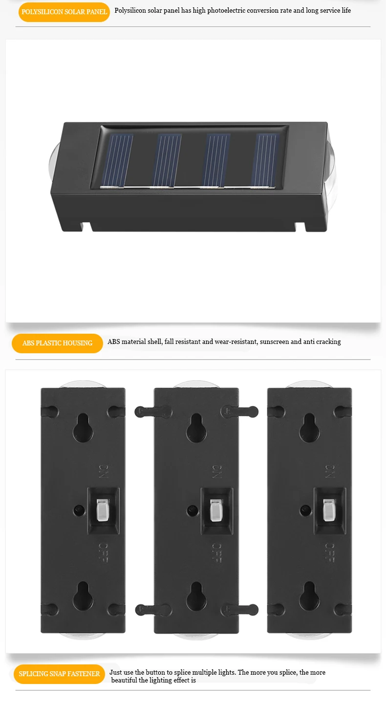 solar led flood lights Solar LED Wall Lamp Infinite Splicing Lamp Outdoor Courtyard Outdoor Waterproof Atmosphere Wall Decoration Lamp Solar LED Lamp solar led street light