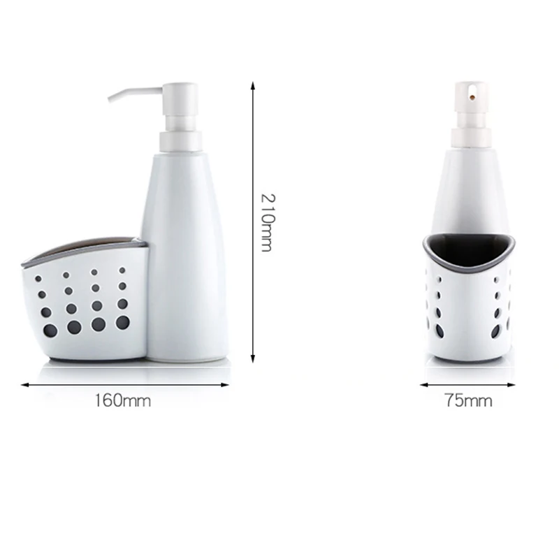 Multifunction Liquid Dispenser Home Detergent Storage Box Sponge Drain Rack Container Drainboard Soap Dish Organizer 2 In 1 soap dispenser hand sanitizer dispenser shampoo dispenser soap dispenser bottle soap liquid box foaming soap dispenser foam pump bottle