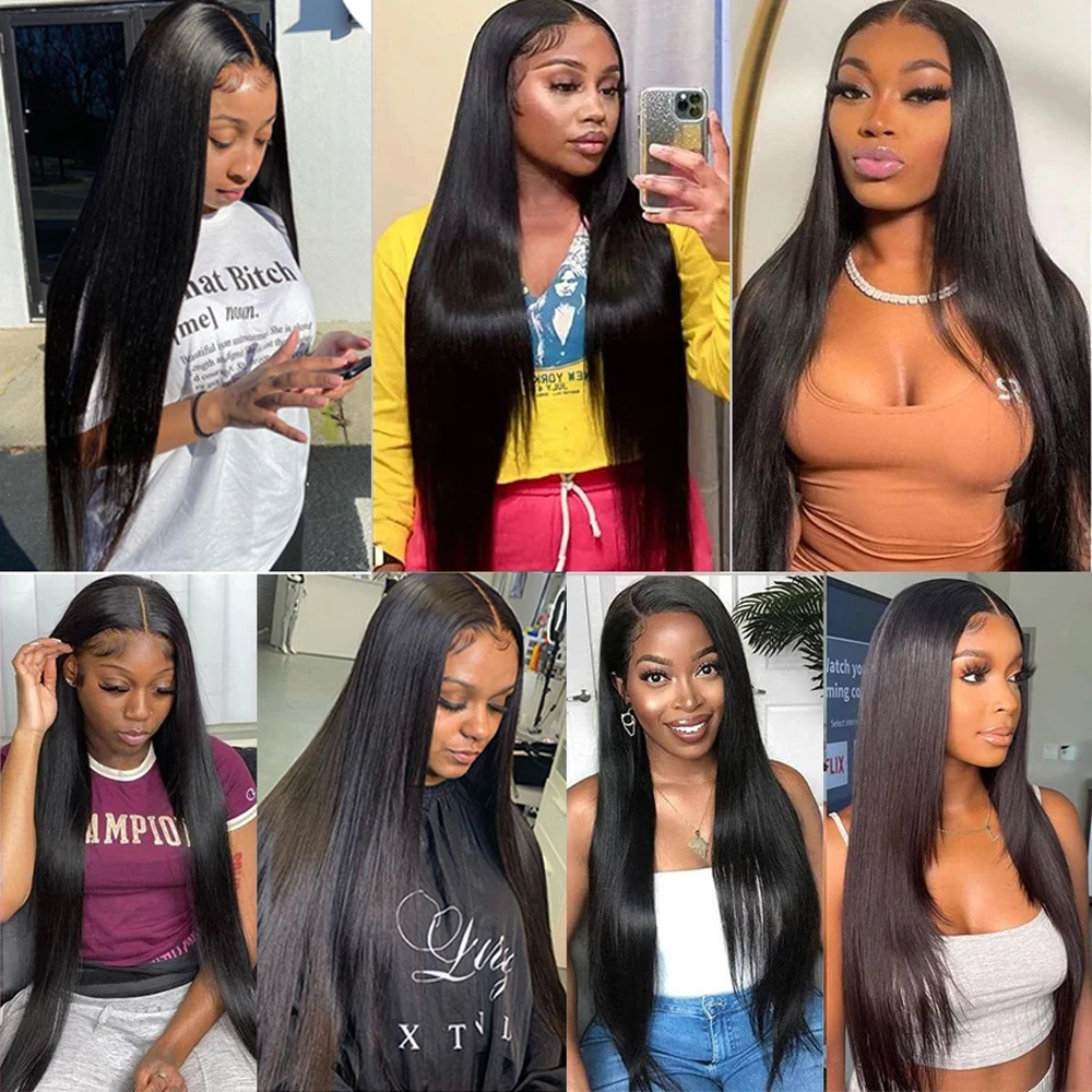 13X4 Transparent Glueless Lace Frontal Human Hair Wigs Closure Wig HD Lace Front Wig Brazilian Straight Human Hair On Sale