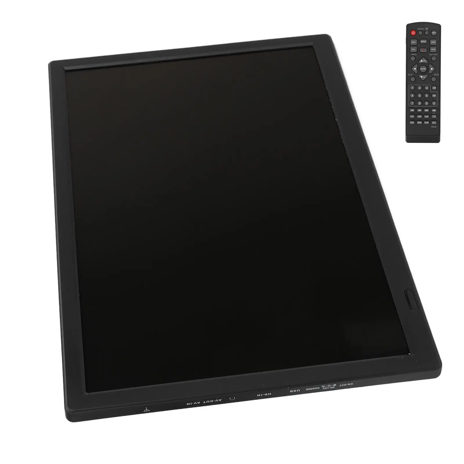 16 Inch Portable 1080P HD ATSC Analog TV-Widescreen LCD Monitor for Car & for outdoor Use, EU Plug 110-220V