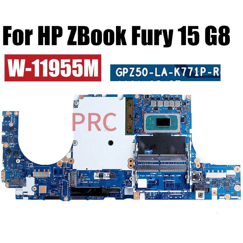 GPZ50-LA-K771P For HP ZBook Fury 15 G8 Laptop Motherboard W-11955M