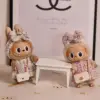 17cm Labubu Doll Clothes Advanced luxury design customization Heartbeat Macaron Labubu Doll Clothes Changing clothes Pendant set 2