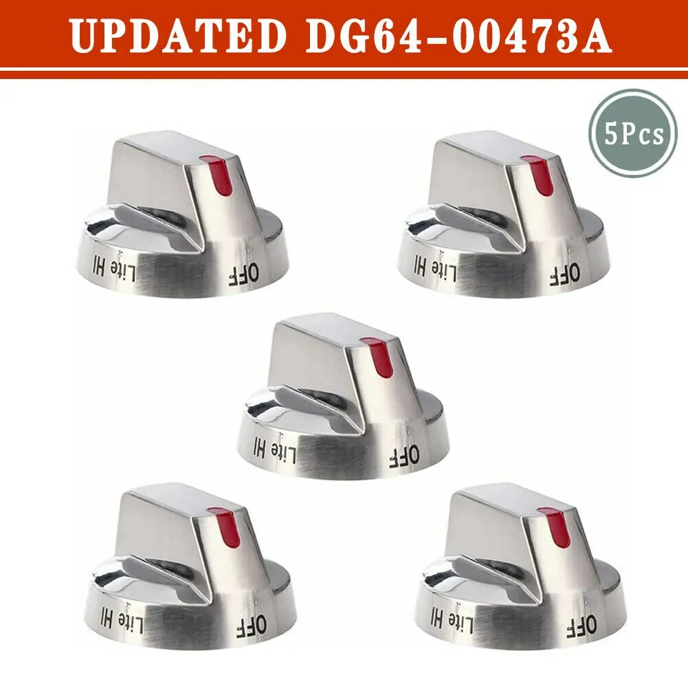 DG64-00473A Top Burner Control Dial Knob Range Oven Replacement for Stove Burner Oven (5 Pack)