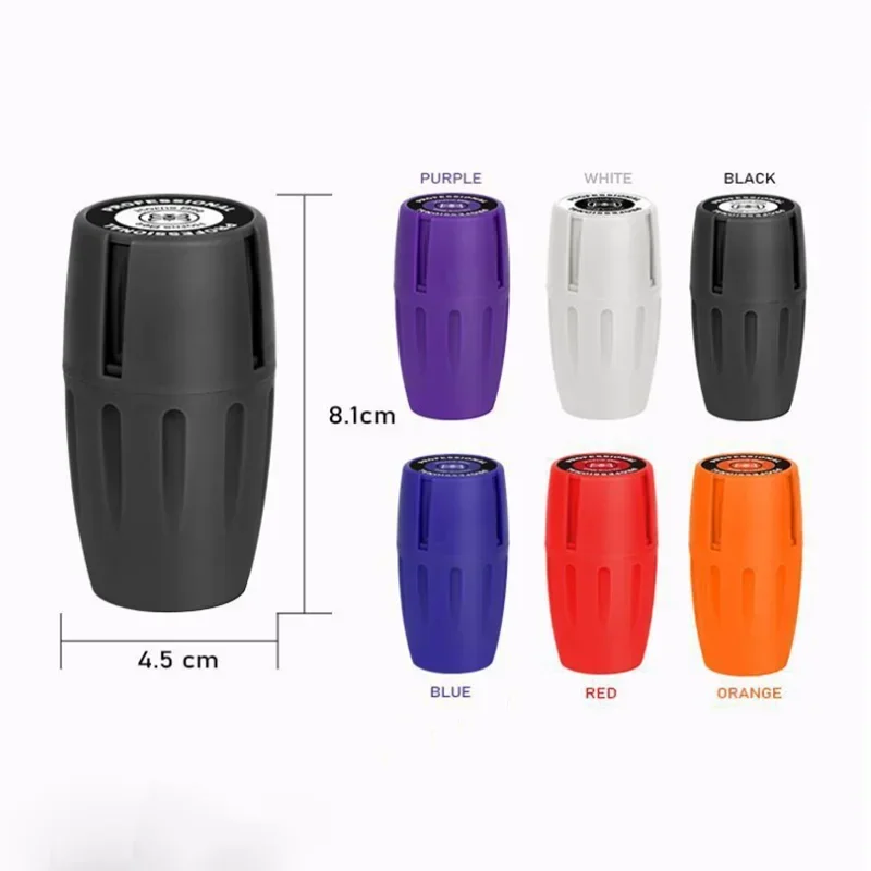 Herb Grinder Tobacco Grinder 2 in 1 Wine Barrel Shaped Tobacco Grinder with Hemp Storage Jar Portable 45*80mm Manual Smoking Accessory