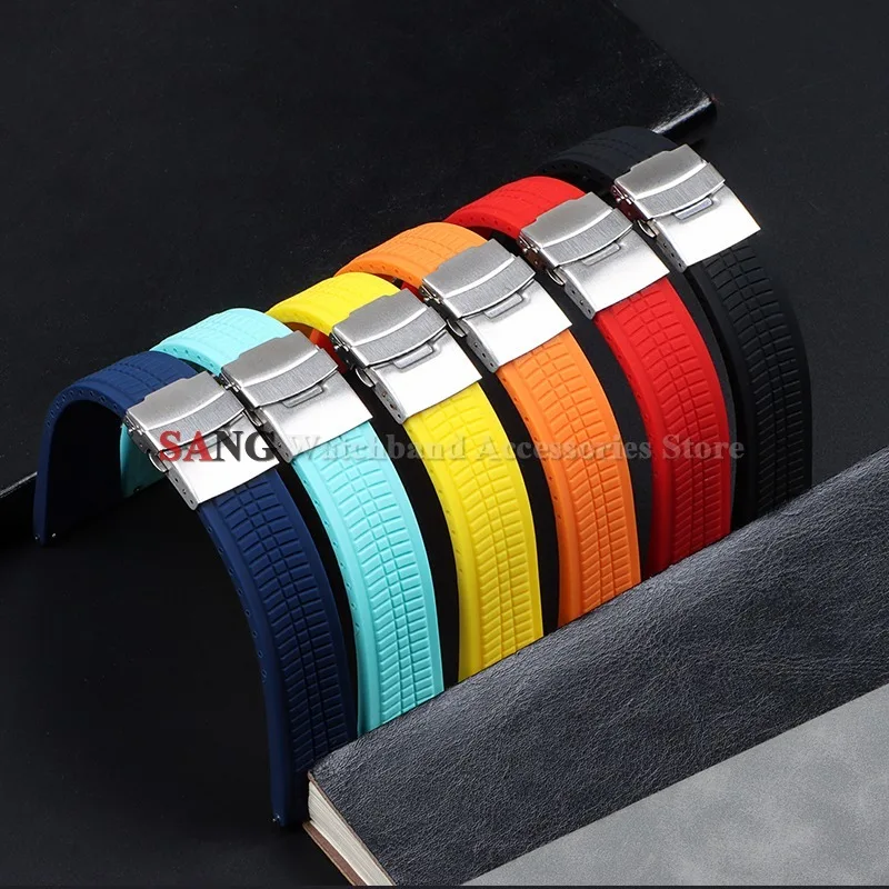 Silicone Sport Watch Strap - Soft Rubber Wristband