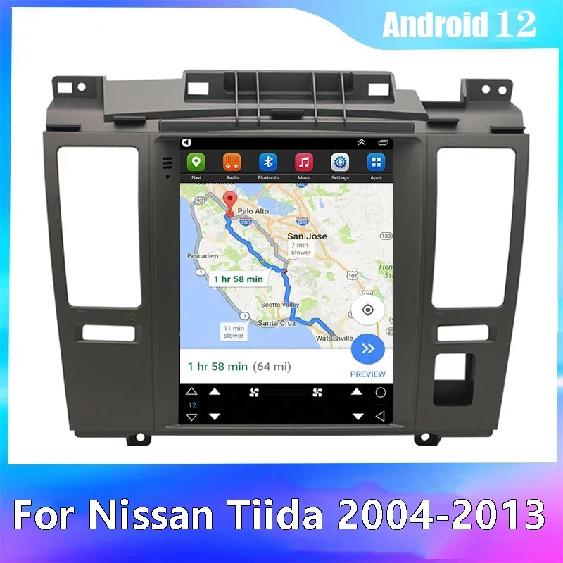 Android 13 Per Nissan Tiida 2004-2013 Tipo Tesla Multimedia Stereo Car Autoradio No Dvd Player Navigazione Gps Radio In Dash