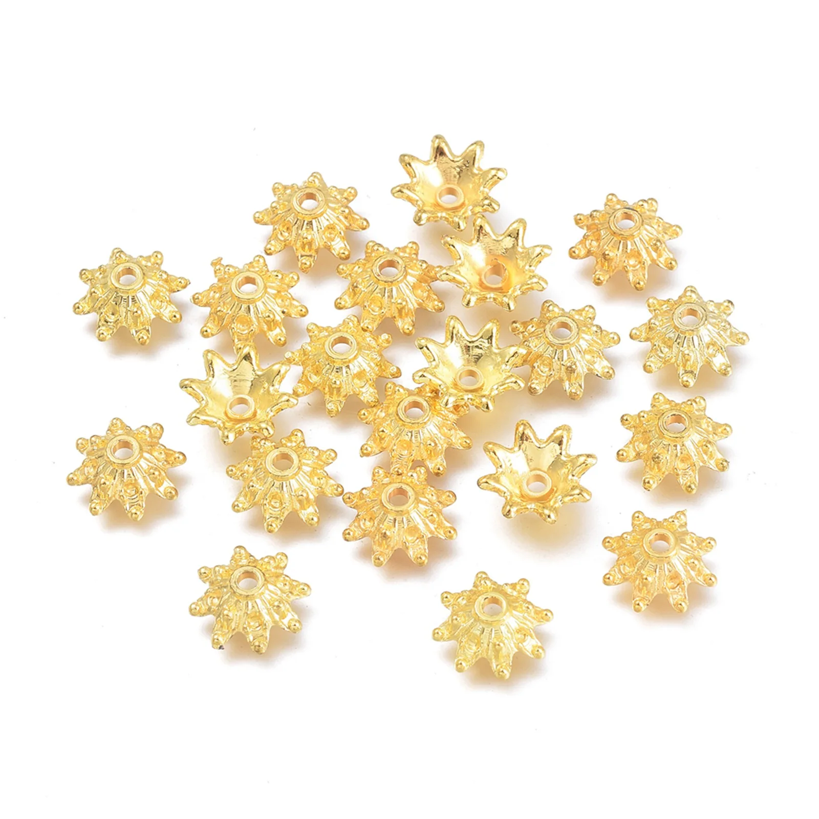 

CCB Plastic Bead Caps 8-Petal Flower Bead Cap Multicolor Bracelet Necklace Ending Findings DIY Jewelry Starter Making Supplies