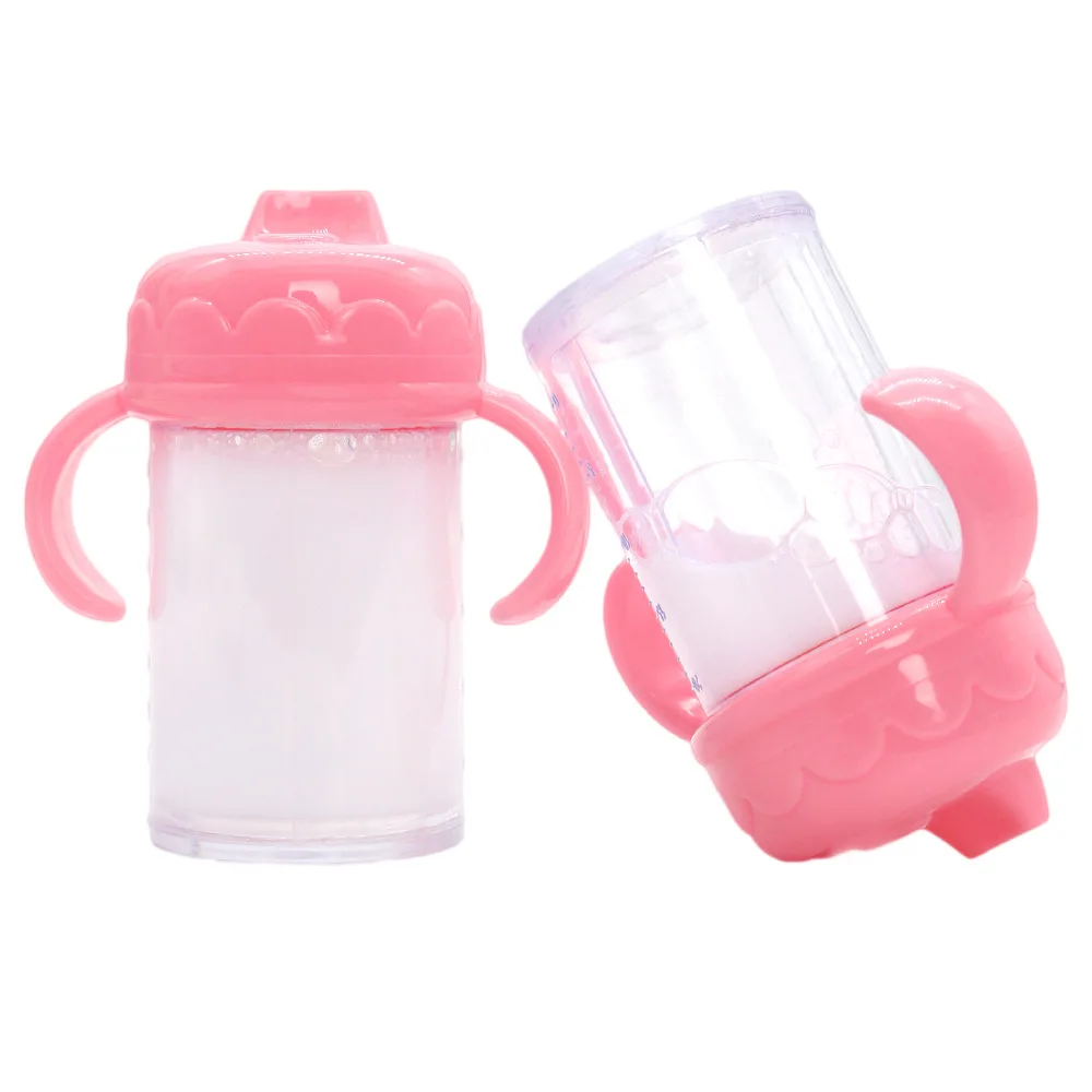 2 stücke Baby puppe Fütterung Set mit Spielzeug Kinderwagen Milch und Saft Flaschen und Schnuller perfekte Weihnachts geschenk Baby Puppe Zubehör – Detail 6