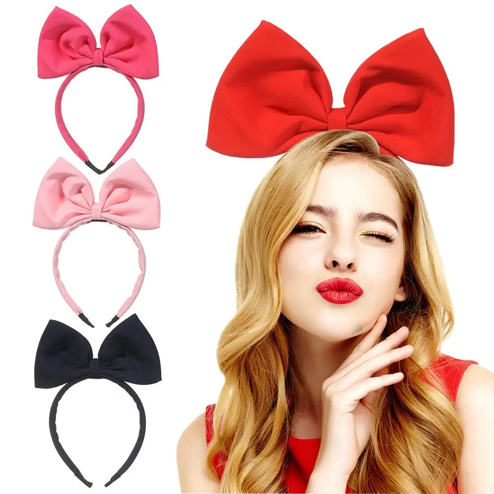 

1PC Big Bow Hair Hoop Headband Women Girls Cute Bowknot Headdress Cosplay Costume Party Decor Headwear Hair Accessories