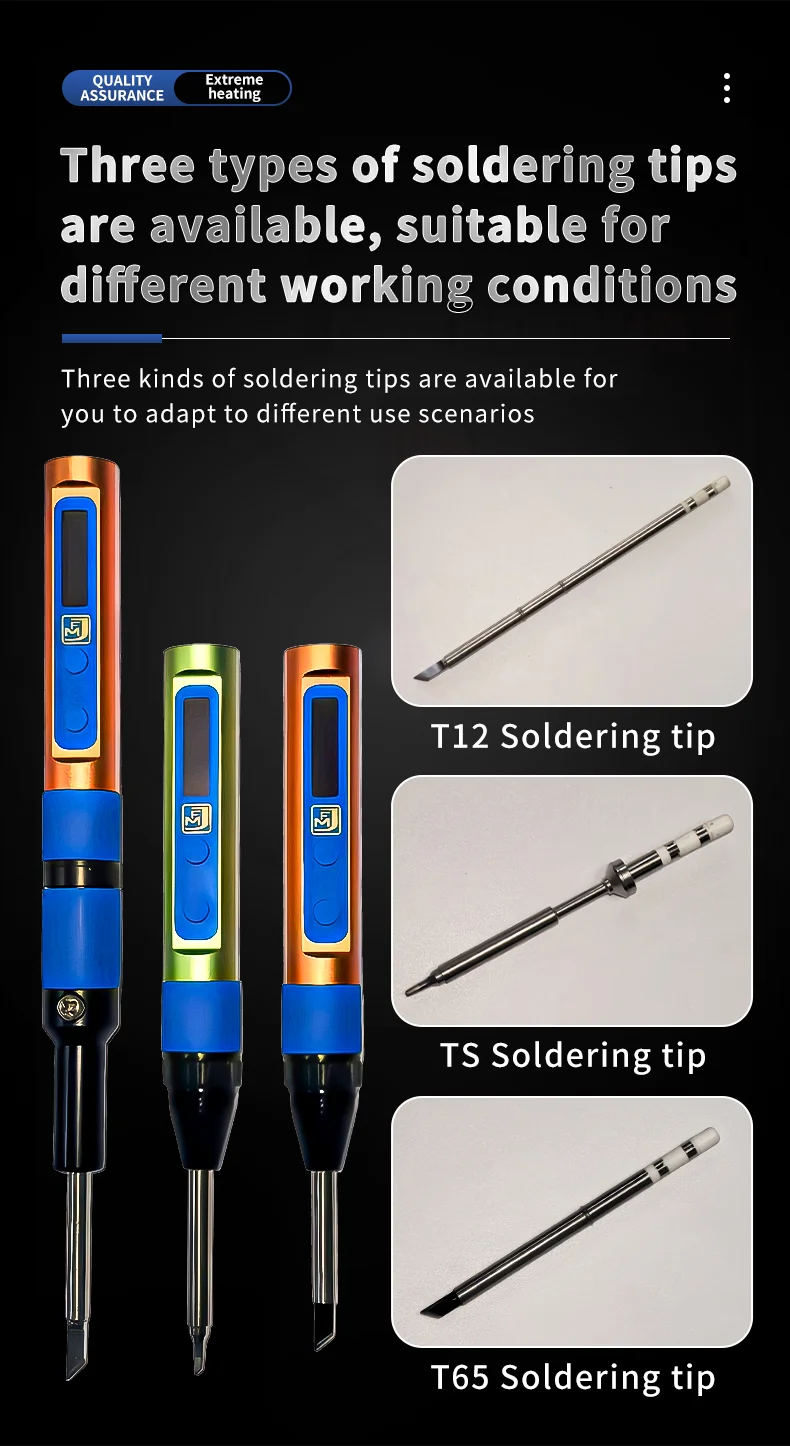 H-01 Soldering Iron 65W Adjustable Temperature PD3.0 Portable Compatible TS and