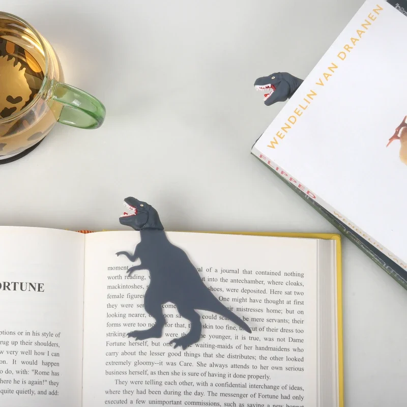 3D Dinosaur Bookmark For Books Boy's Favorite Cartoon Animals Book Mark Book Clips Funny Stationery Gift Cute School Supplies animal bookmark bookmarks stationery supplies