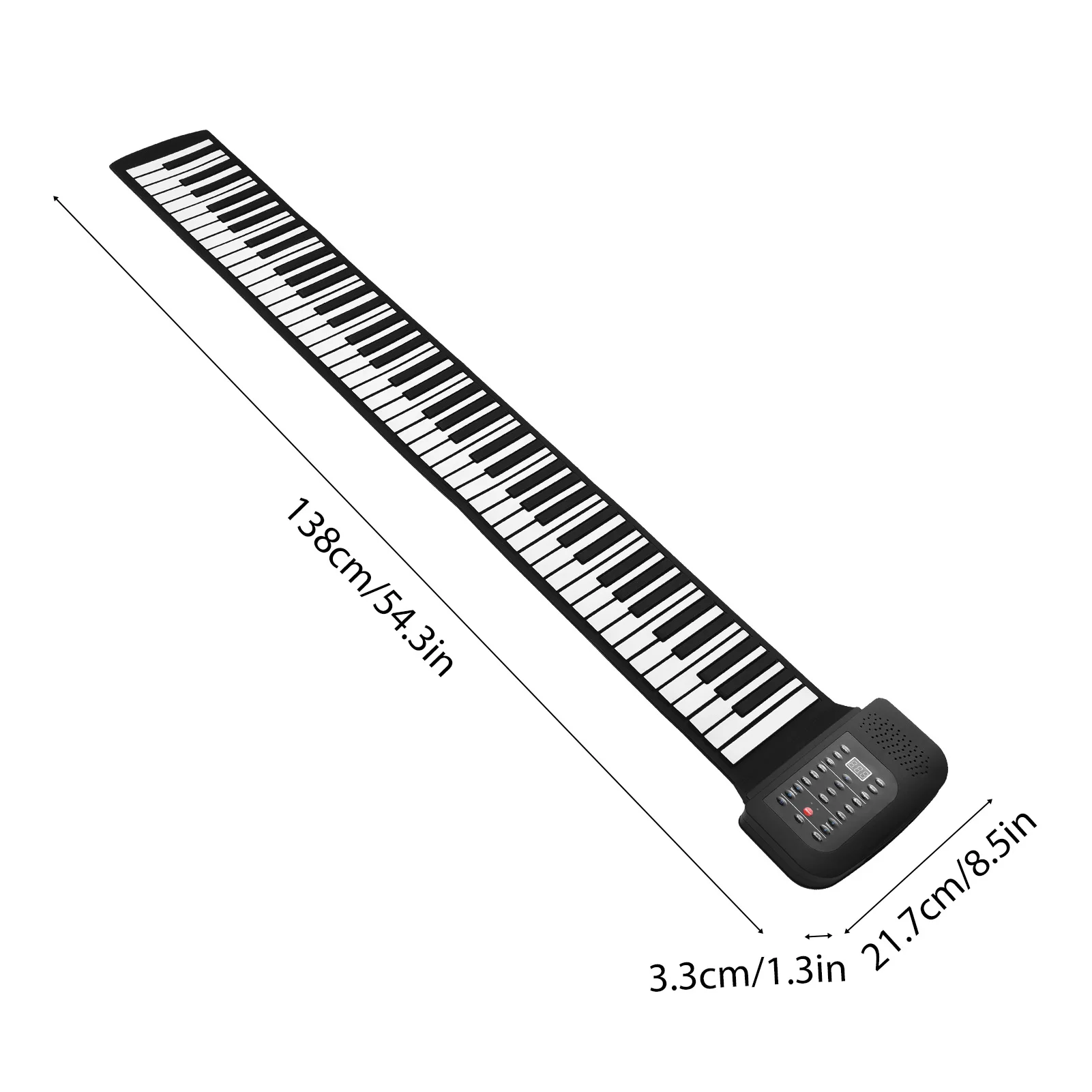 88 Key Portable Piano Roll Up Piano with Speaker Sustain Pedal Silicone Foldable Thickened 9mm Keys