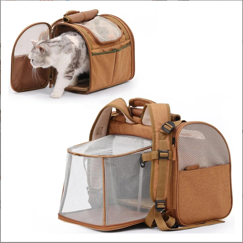 New cat bag foldable breathable lightweight backpack for dogs and pets