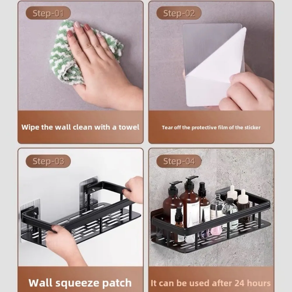 Storage Shelf Bathroom Storage Shelf Foldable Shelf Floating Shelves Bathroom Shelf Bathroom Corner Shelf Drill-Free Storage Shelf for Bathroom Kitchen Bedroom